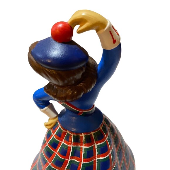 Vintage Holland Mold Scottish Celtic Lass Dancing Girl Brown Eyes Signed plaid - Picture 4 of 13